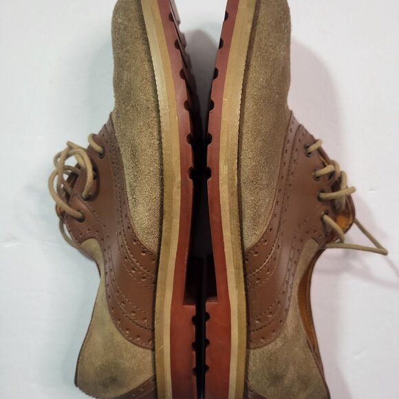 Pula Roberta Tan Brown Suede Leather Oxford Lace-Up Shoes Acadamia Womens Size 7 - Picture 13 of 14